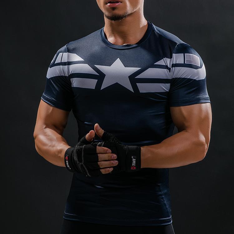 Captain America Compression Shirt Totally Superhero